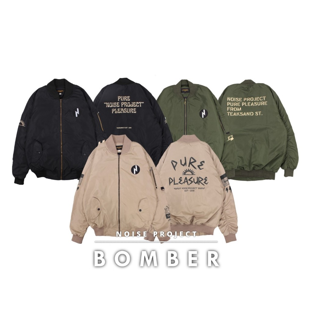 Jaket Parasut Bomber Noise Taslan Micro Distro Bandung