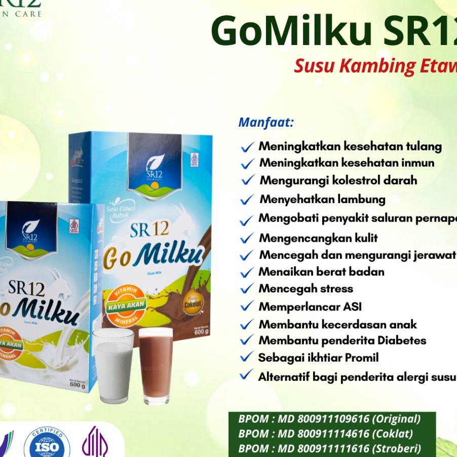 

XC26619 Go Milku SR12 Halal Susu Kambing Etawa Premium Meningkatkan Kesehatan Inmun Aman Bumil Busui