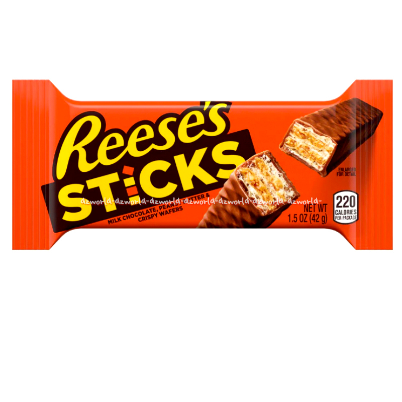 

Reese's Sticks 42gr Chocolate Peanuts Butter & Crispy Wafers Coklat