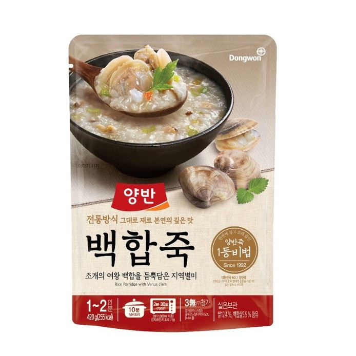 

Dongwon Rice Porridge WIith Venus Clam 420Gr