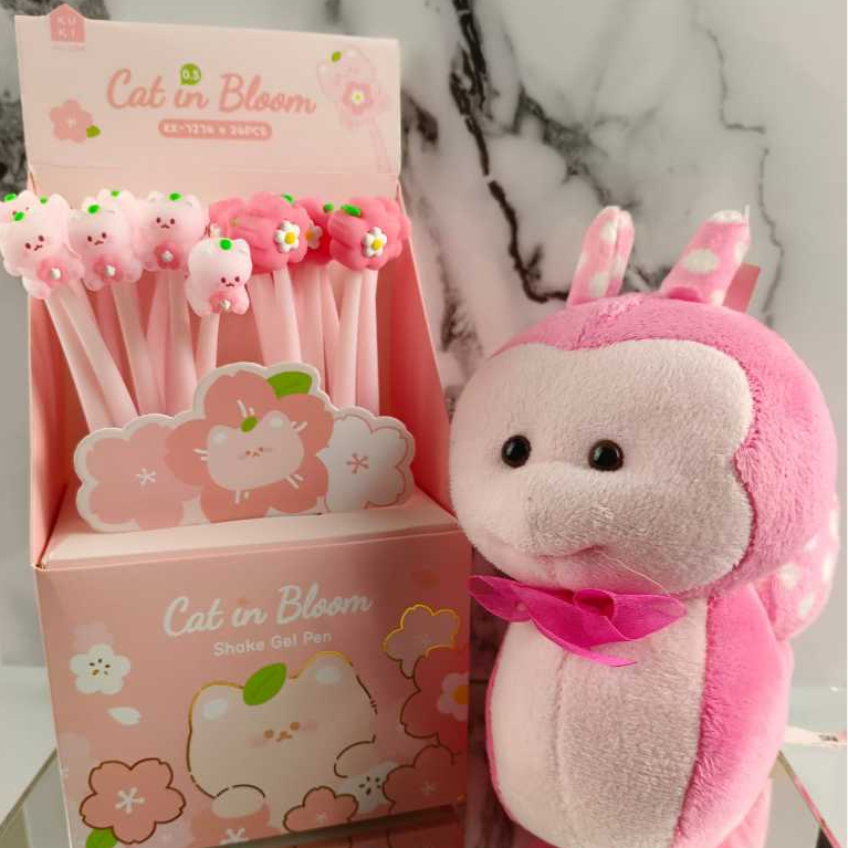 

Shack Gel Pen Cat In Bloom /Karakter Lucu Karet 3D Bisa Goyang