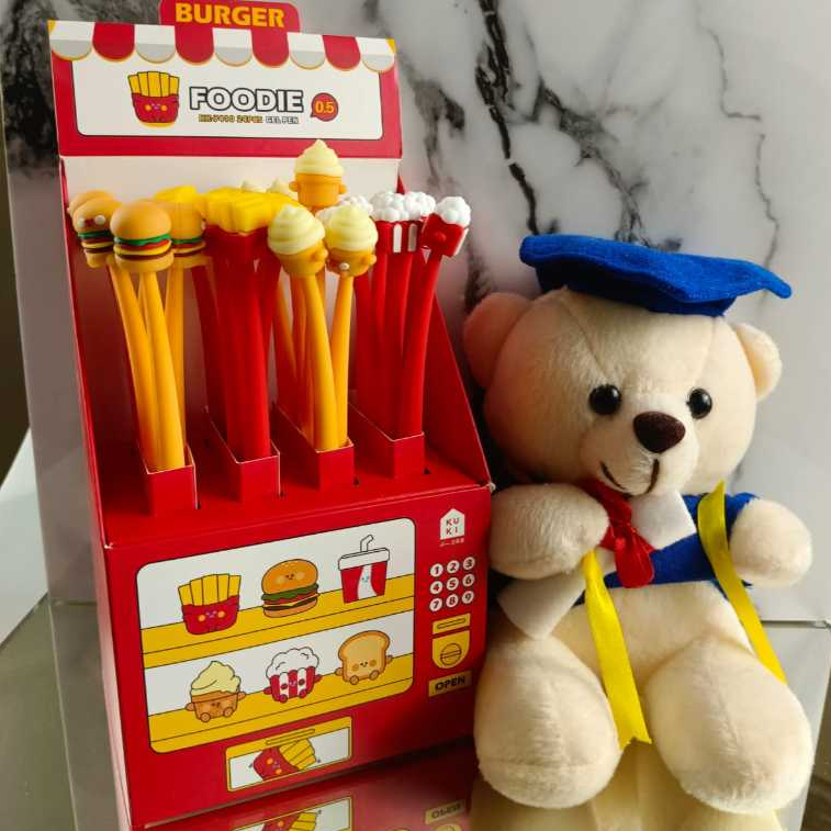 

Shack Gel Pen Foodie /Karakter Lucu Karet 3D Bisa Goyang