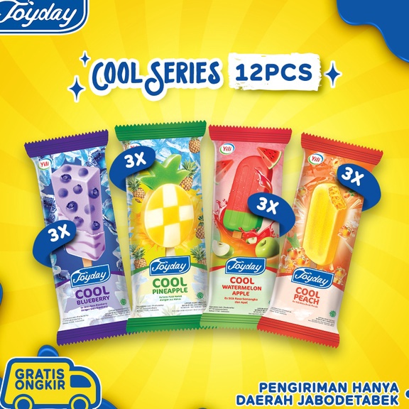 

TERBARU Joyday Ice Cream Package Cool Series Pack Isi 12pcs Eskrim Stik