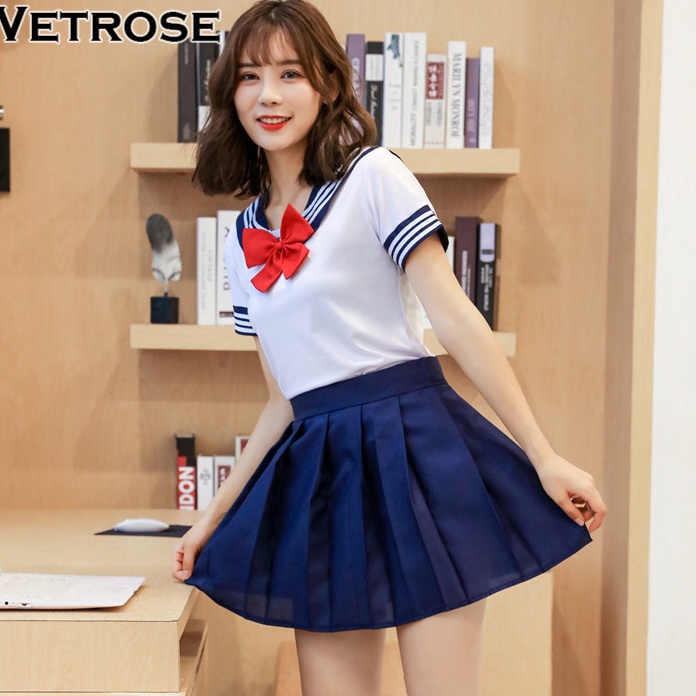Ready Stok WetroseNew Jepang dan Korea Students School Uniform Suit Uniform JK Seragam Siswa Sailor 