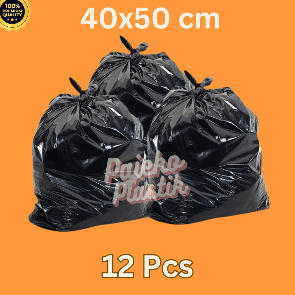 Pajeko plastik Kantong Plastik Sampah Hitam 40x50 / 40 x 50 Tebal 40 micron