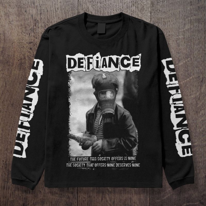 KAOS BAND PUNK DEFIANCE LENGAN PANJANG