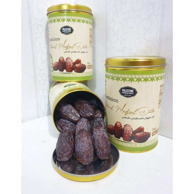 

SUPER DISKON Kurma Medjool Palestina Jumbo Premium Grade A 5gr Original Palestine DatesKemasan Kaleng