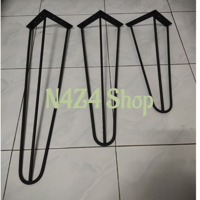 Kaki besi hairpin, kaki meja besi beton, kaki meja cafe, kaki meja besi tinggi  50 cm