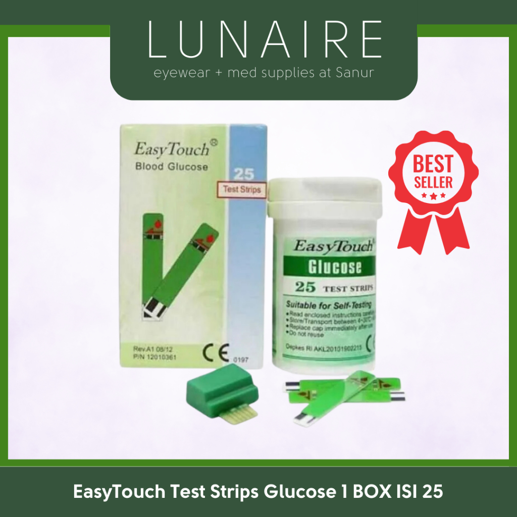 Easytouch Strip Glukosa Tes Gula Darah isi 25 pcs Refill Stik Easy Touch GCU 3 in 1 PAKING KARTON