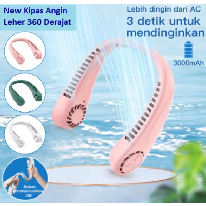 Kipas Angin Gantung Leher Portable Neck Fan Electrik Mini Kipas Angin Kipas Leher