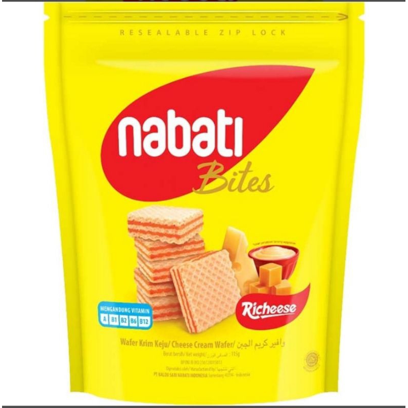 

Richeese Bites Wafer Krim Keju 115 g