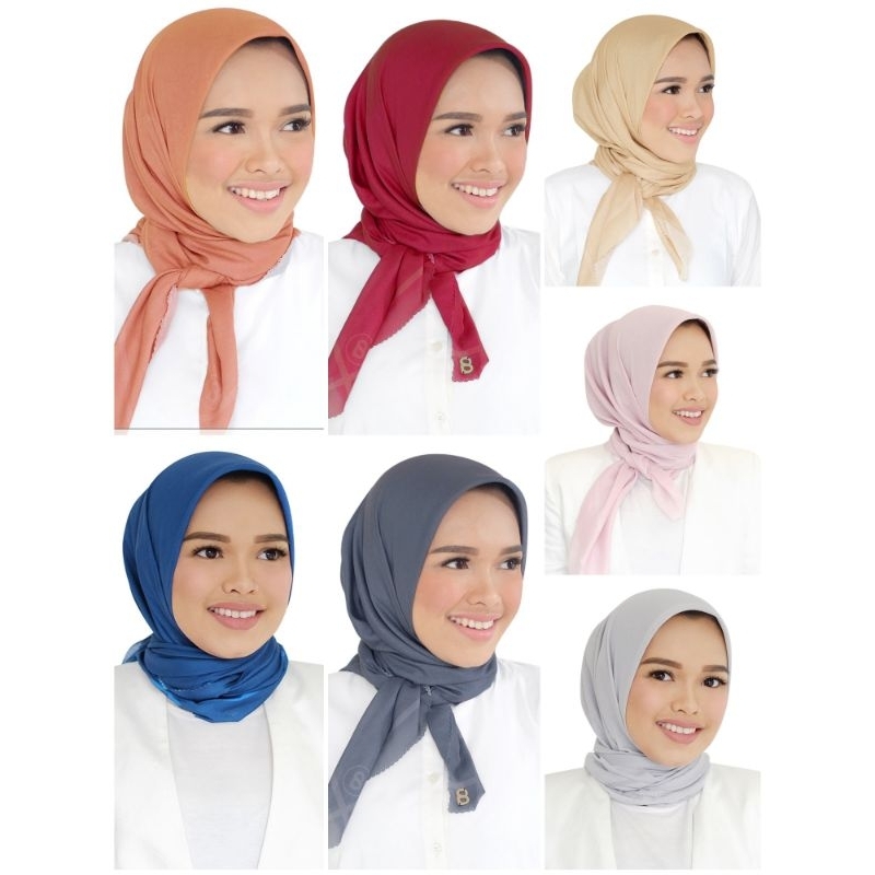Buttonscarves BASIC Voal Square (BS Plain Seri Lama) NWT