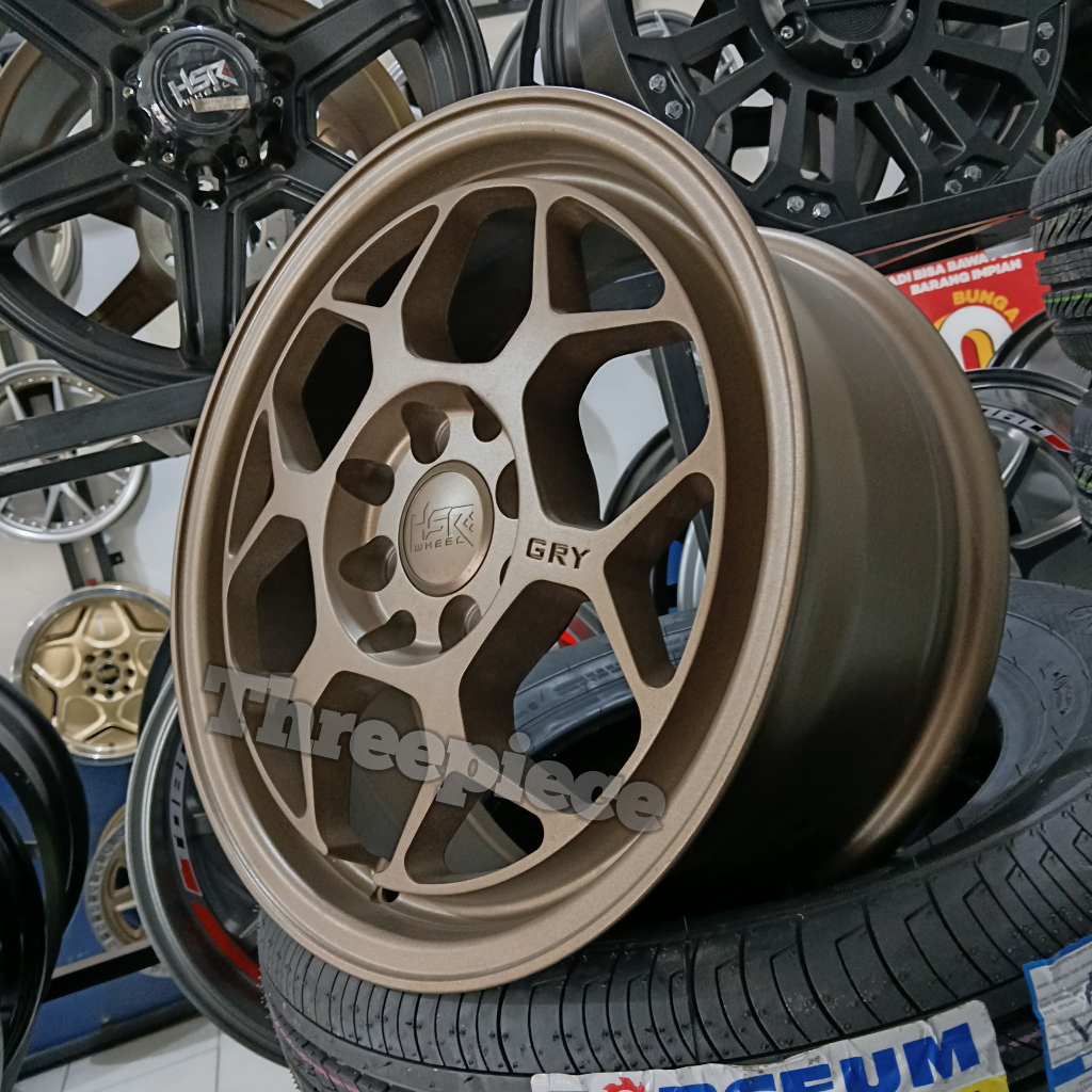 Velg mobil brio,agya,ayla,avanza,xenia, dll | HSR GRY velg ring 15 lebar 65 et 42