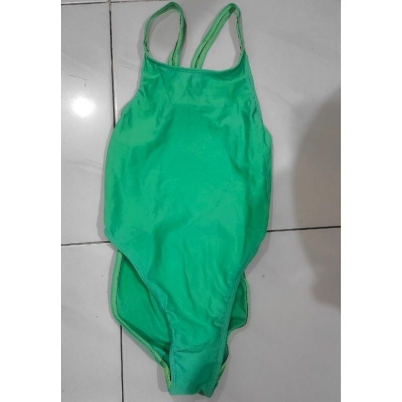 Swimsuit Baju Renang Leotard Hijau Neon