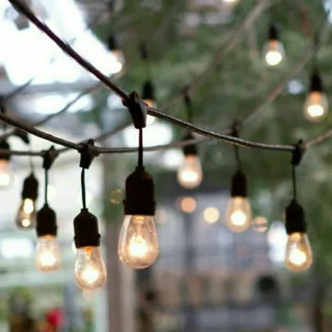 BEST SELLER Kabel Fitting Cafe 1 Meter 1 Fitting Gantung Kabel Lampu Dekorasi Outdoor  Indoor Kabel 