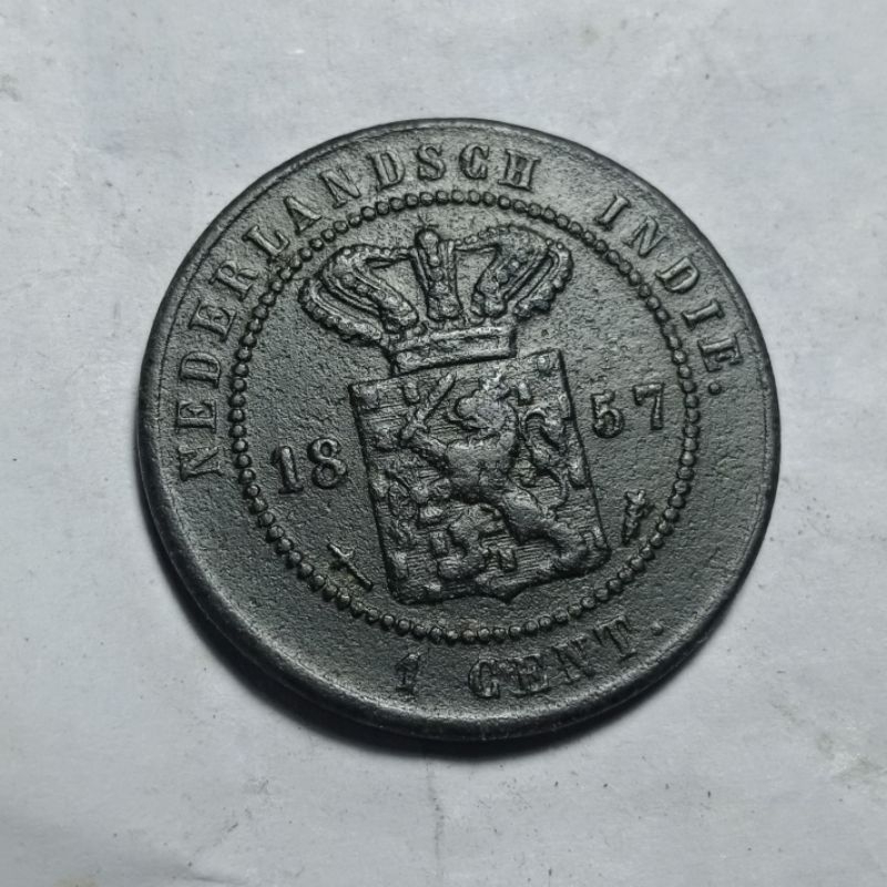 PROMO Benggol 1857 Nederland Indie 1 Cent Black Era Belanda Koleksi