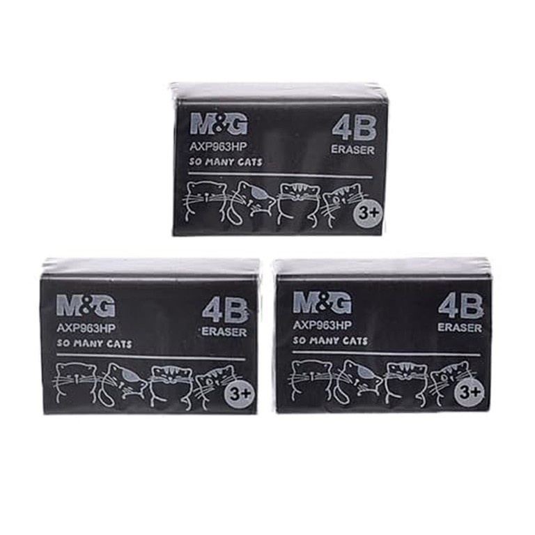 

M&G AXP963HN Penghapus Hitam 4B So Many Cats Black Eraser