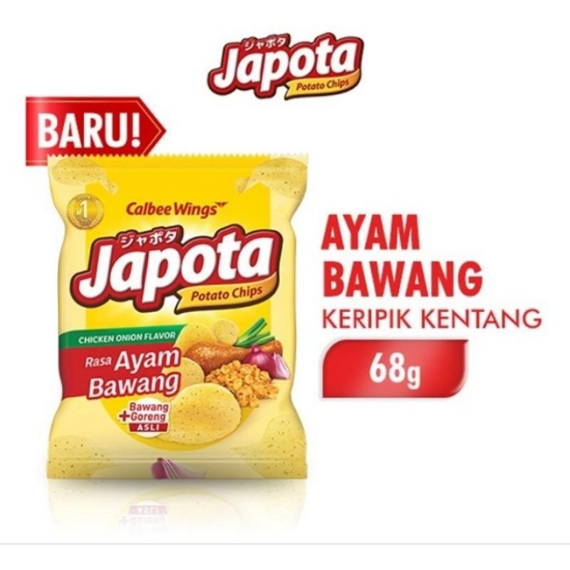 

Japota Keripik Kentang Ayam Bawang + Bawang Goreng Asli 68g