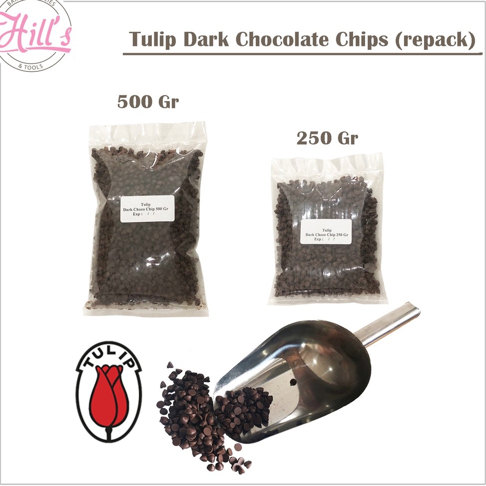 

TERBARU PROMO MURAH TULIP DARK CHOCOLATE CHIPS 25 gr 5 gr CHOCOCHIP CHOCO CHIP COKLAT COKELAT