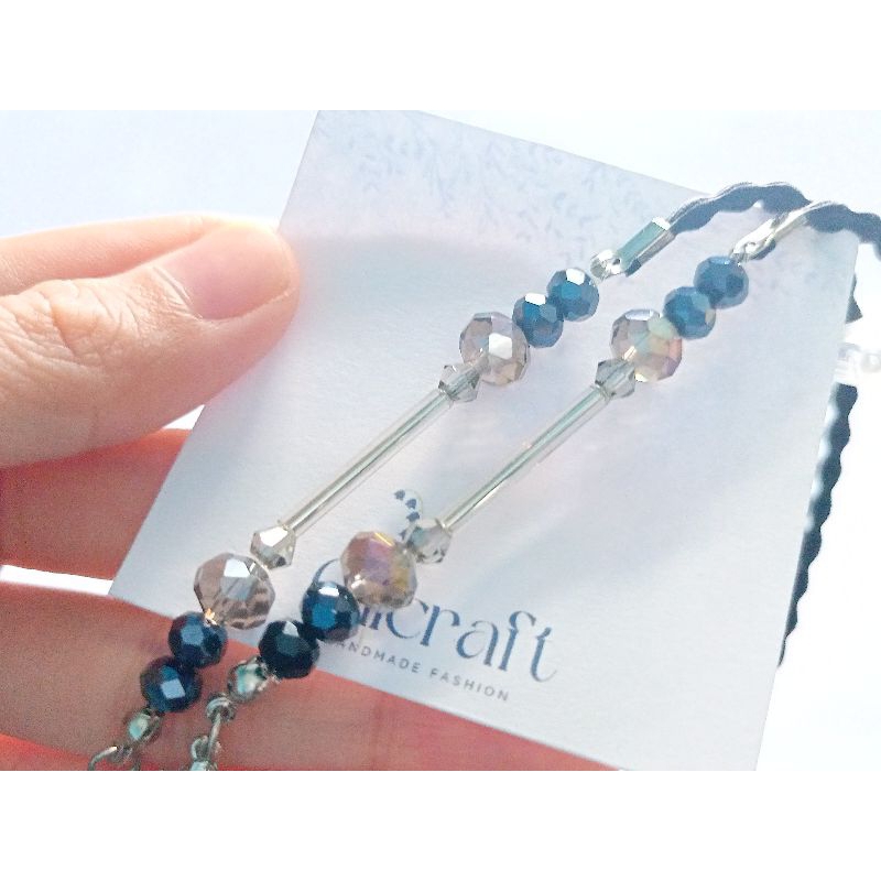 Strap Masker 2in1 Hitam Series | Strap masker hitam manik| Konektor masker | Kalung Masker