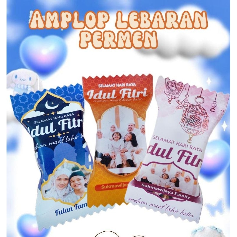 

12pcs Amplop Lebaran Permen CUSTOM Bahan Artpaper Glossy