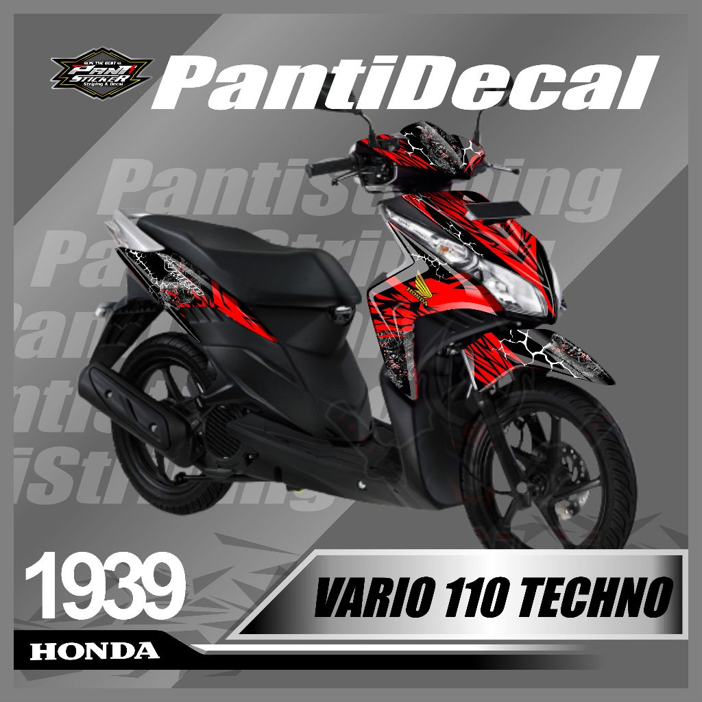 Sticker Decal Vario Techno 110  2009 2010 2011 2012 2013 Full Body terbaru- Stiker Aksesoris Motor v