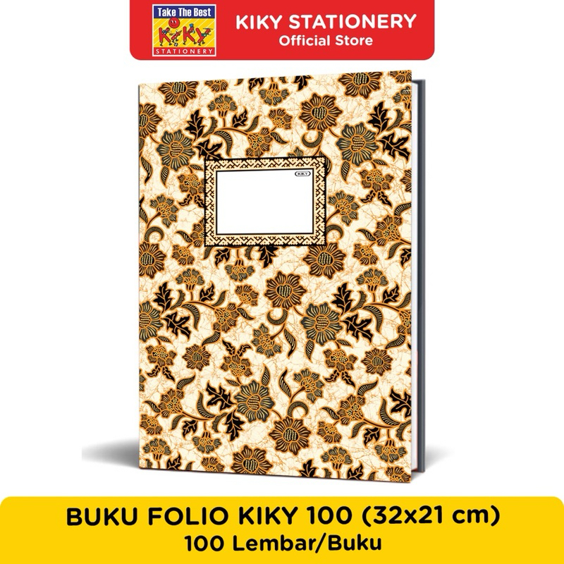 

Buku Hard Cover Folio Glossy KIKY (Uk. 32 x 21 cm) isi 100 Lembar - 1 Buku