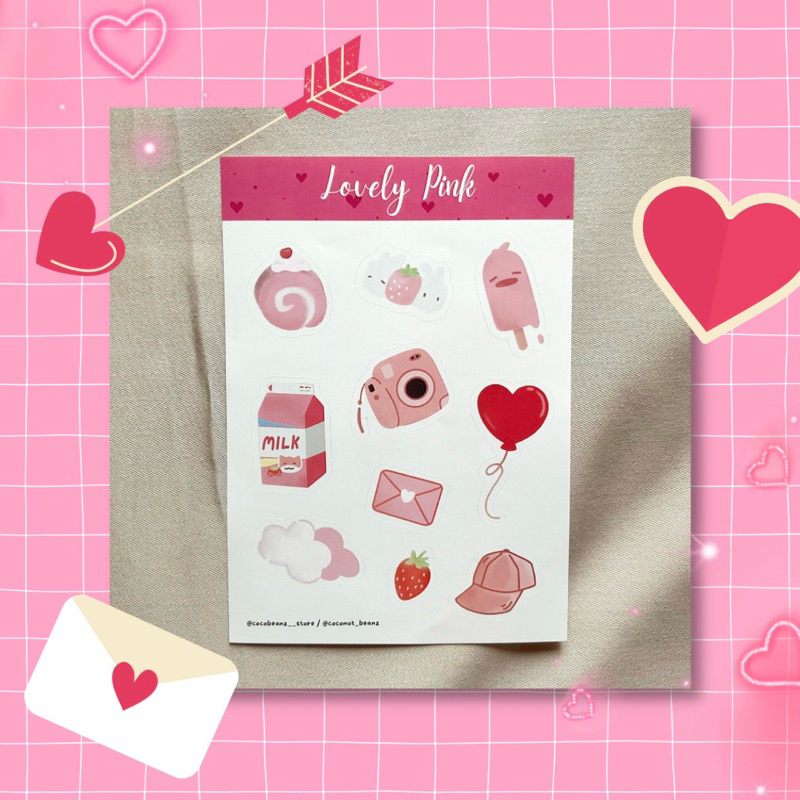 

LOVELY PINK SERIES / Kisscut Edition / stiker dekorasi lucu, cute