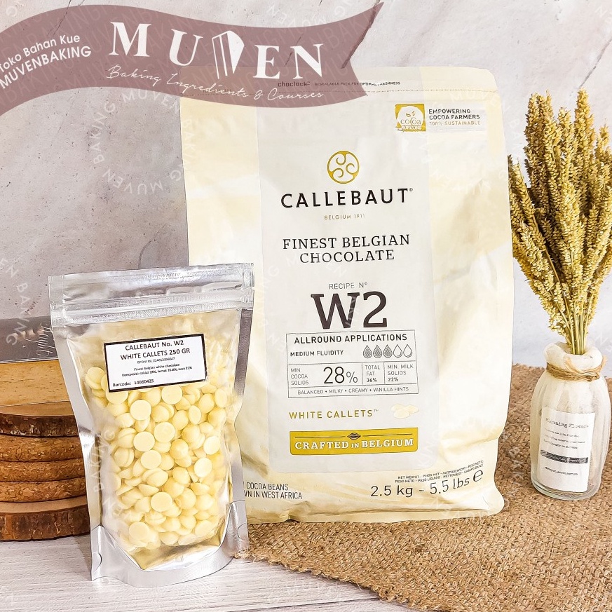 

XPRESS BARRY CALLEBAUT 25 Gr WHITE CALLETS W2 BELGIAN CHOCOLATE COUVERTURE