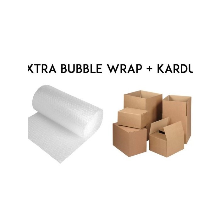 

Kardus + Bubble Wrap Packaging Tambahan Aman dan Kuat
