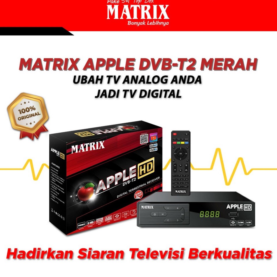 Pud STB MATRIX APPLE DVBT2 MERAH HD r Premium