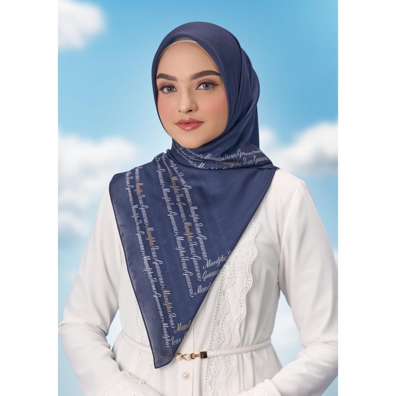 Mandjha Ivan Gunawan Hijab Monogram - Symphoni Navy Scarf