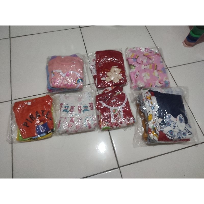 stelan baju anak cewek usia 6bln - 2 thn