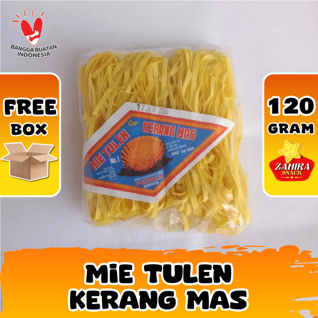 

Mie Kuning Kering Cap KERANG MAS Mie Tulen Jadul Khas Kebumen 120 Gram