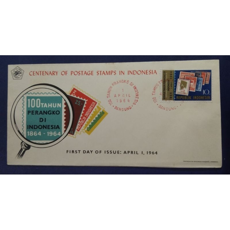 

Sampul Hari Pertama (SHP) 100 Tahun Prangko Di Indonesia 1864-1964