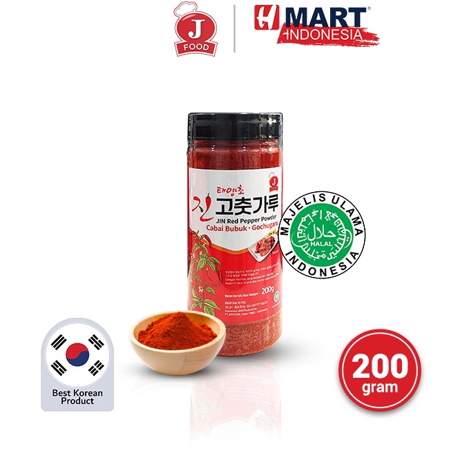 

FLASH SALE JIN Red Pepper Powder Cabai Bubuk Korea Gochugaru 2g