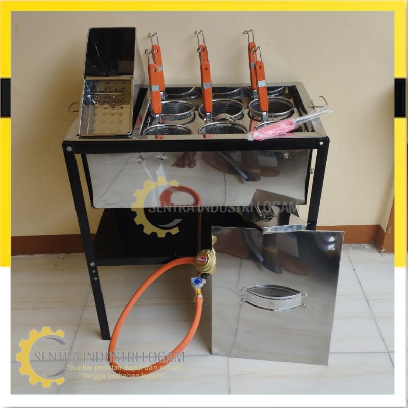Dandang mie ayam kapasitas 6 lubang - Panci Mie Ayam 6 lubang