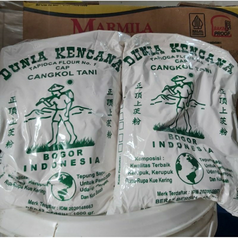 

Tepung tapioka cangkul tani Dunia Kencana 1kg Termurah!!