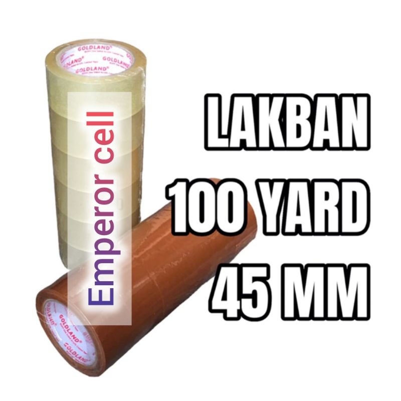 

0ISOLASI 45MM X 100Y / LAKBAN 45MM X 100YARD / 45 MM X 100 YARD