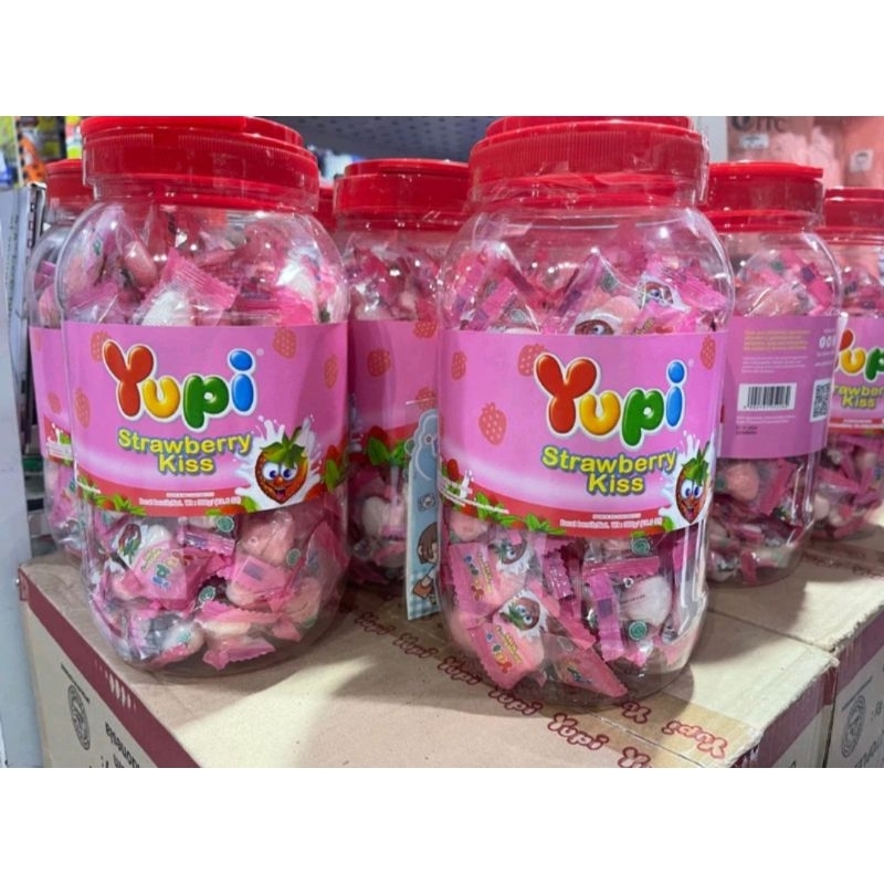 

PERMEN YUPI STRAWBERRY KISS LOVE PINK PUTIH TOPLES