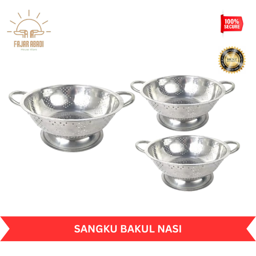Wakul Kaki Stainless/Sangku Bakul Nasi Stainless Steel/Tempat Nasi