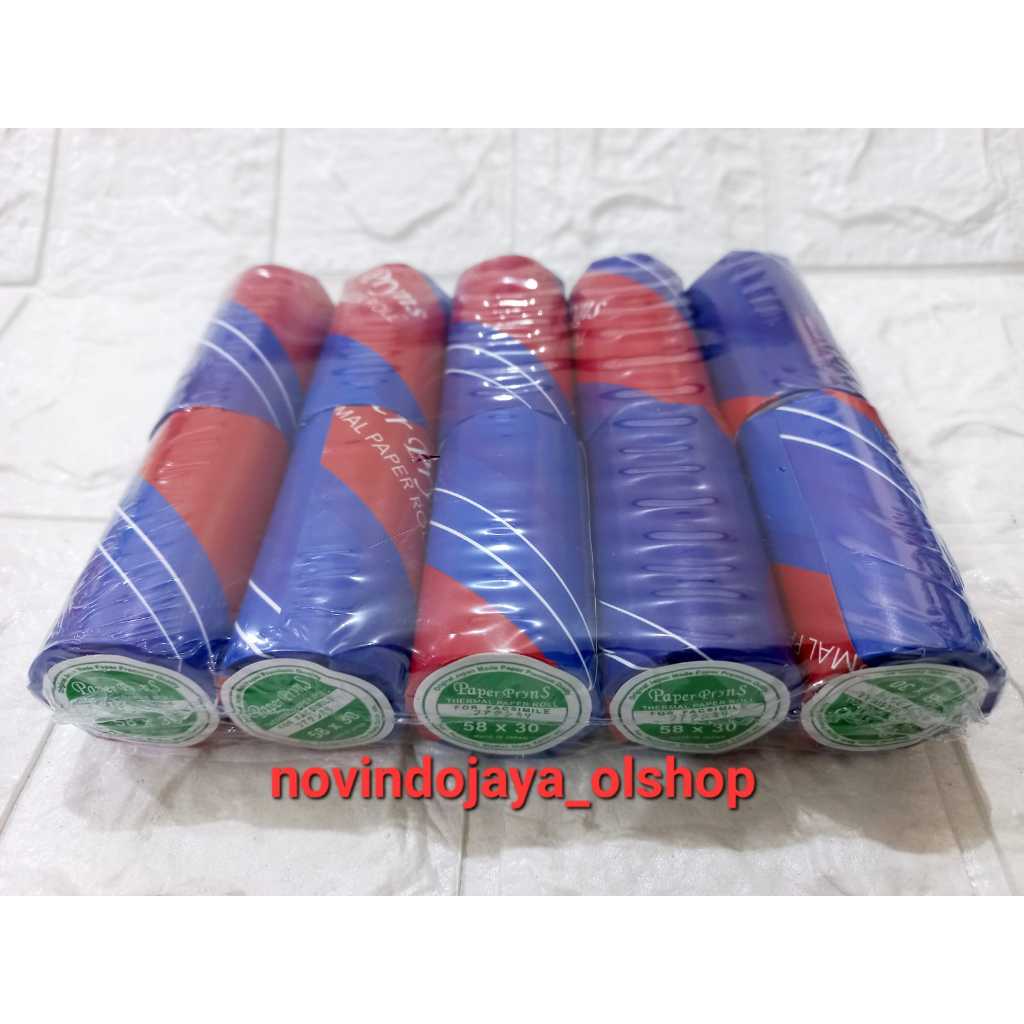 

THERMAL ROLL 58X30 PAPERPRYNS / STRUK KASIR ROLL KECIL TERMURAH