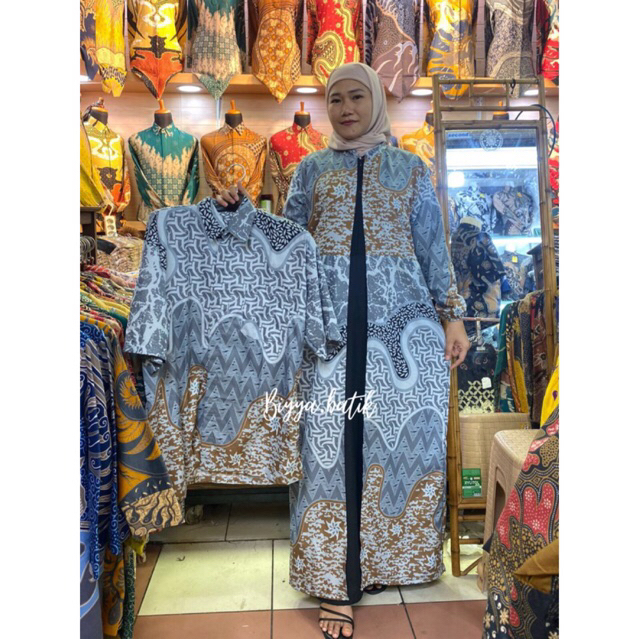 GAMIS BATIK KOMBINASI COUPLE// BATIK COUPLE// GAMIS BATIK MODERN