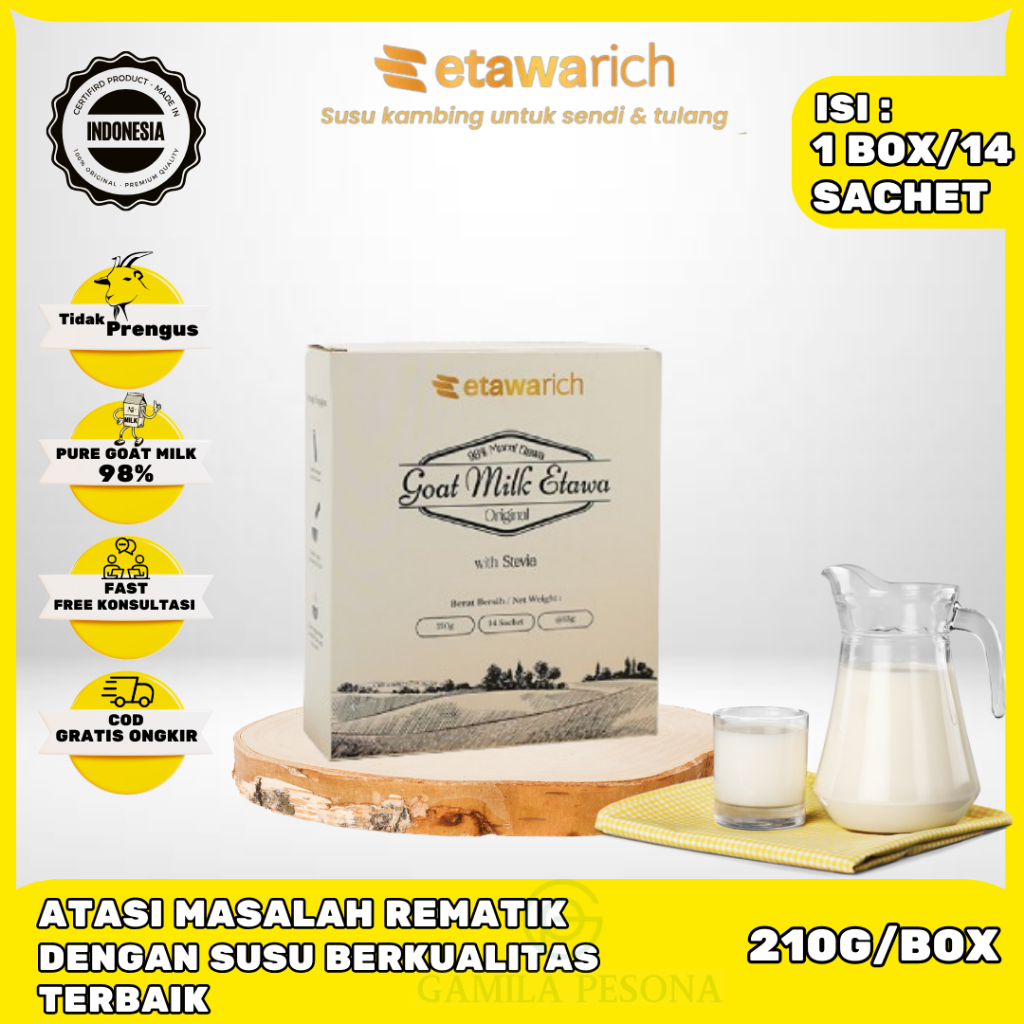 

Etawarich Susu Kambing Herbal Etawa Solusi Ampuh Menghilangkan Nyeri Sendi & Pegal Linu
