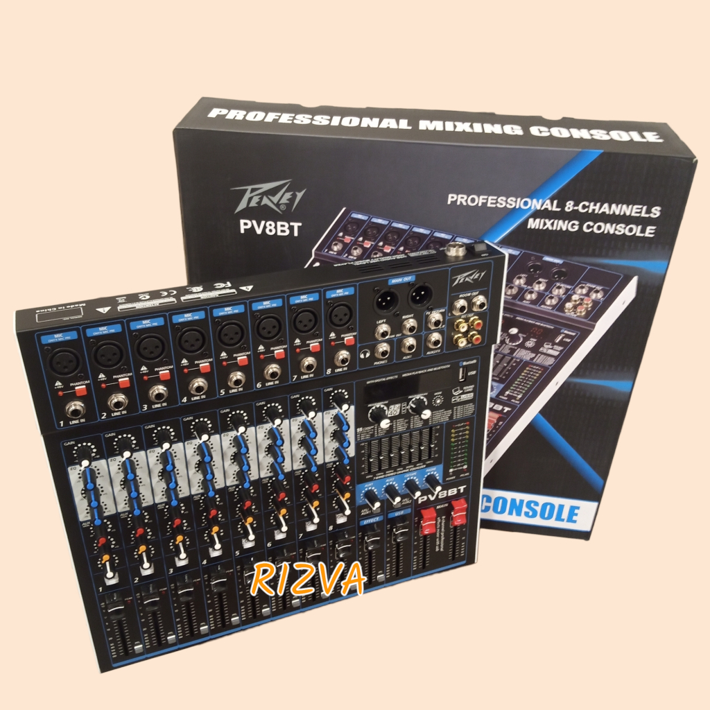 PEAVEY PV8BT AUDIO MIXER 8 CHANNEL PV 8 BT