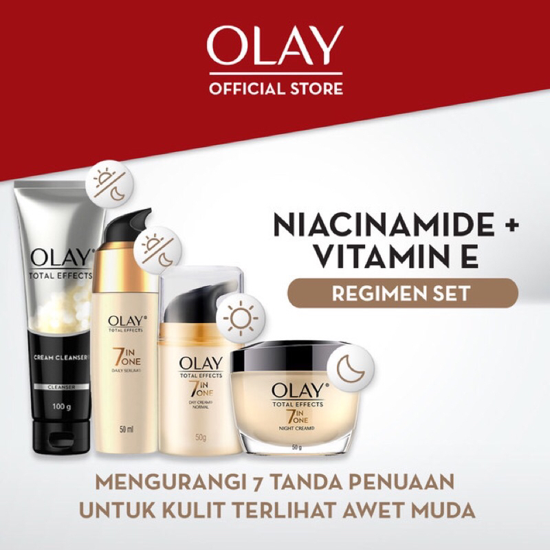 OLAY Total Effect 7in1 paket lengkap 4pcs ukuran besar