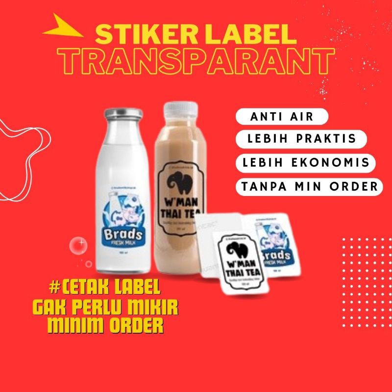 

Cetak Stiker Label Vinyl Transparan Custom