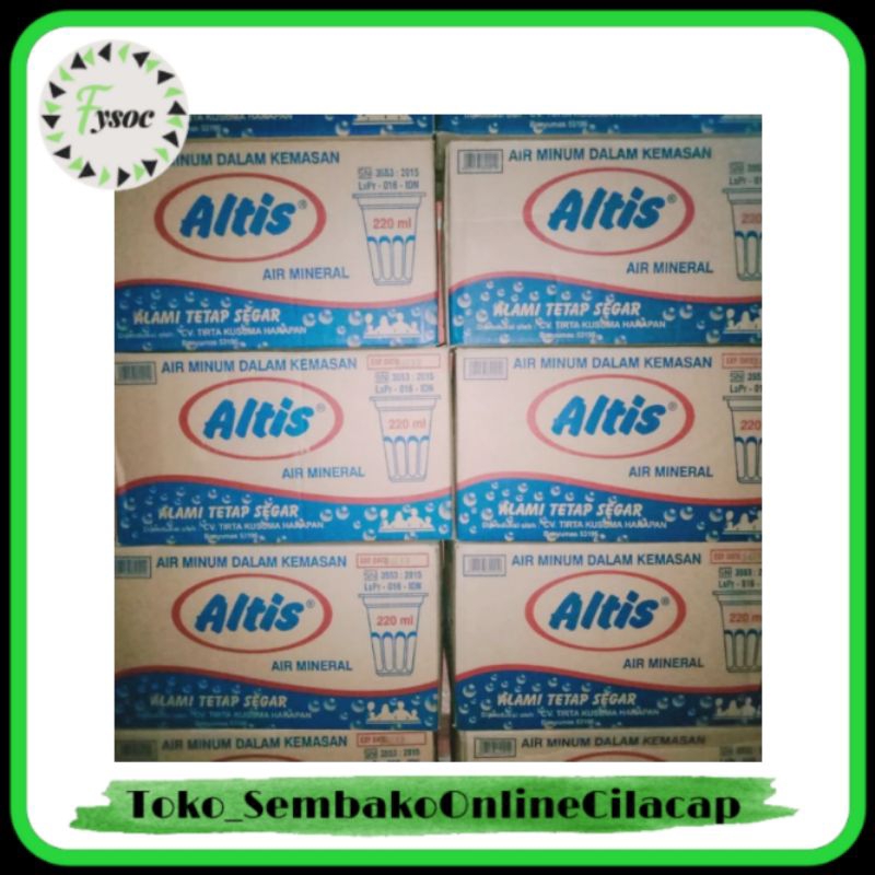 ALTIS AIR MINERAL GELAS 220ML DUS