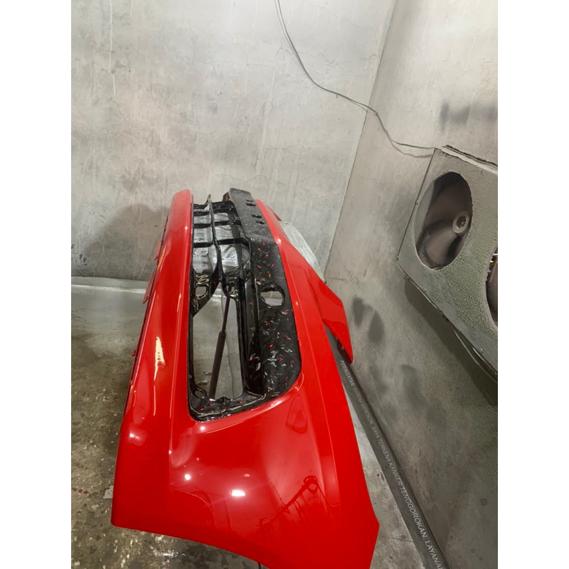 bumper brio request carbon kevlar forged+ cat merah