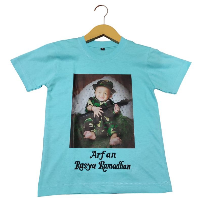 kaos sablon  reques poto sendiri kaos dan bordil nama sendiri